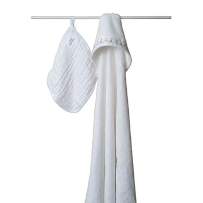 aden + anaïs Set de bain uni blanc