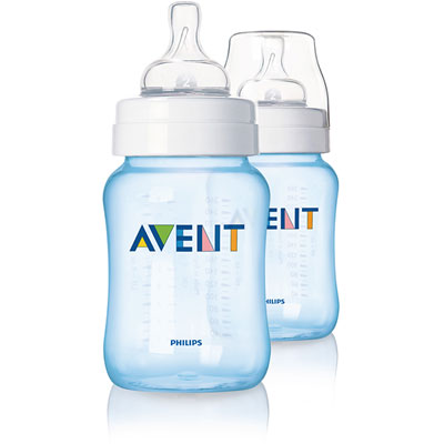 Avent-philips Lot de 2 biberons sans bpa bleu 260 ml