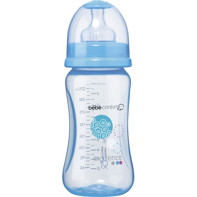 Bebe confort Biberon sans bpa maternity tétine silicone t1 bleu 270 ml