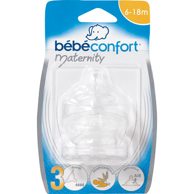 Bebe confort 2 tetines t2 maternity bouillie silicone
