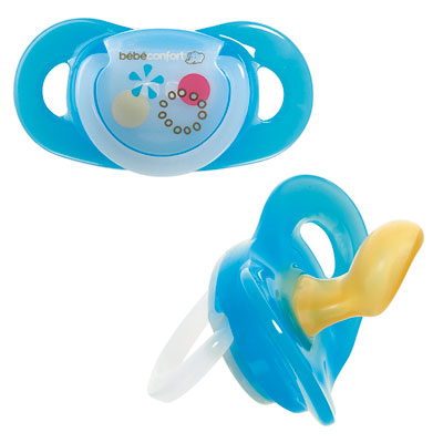 Bebe confort Lot de 2 sucettes caoutchouc maternity dental safe t0 garçon