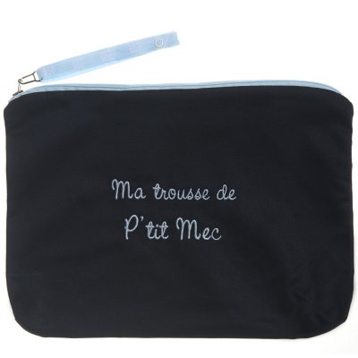 Bulle de bb Trousse de toilette bébé brodee ma trousse de p tit mec bleu