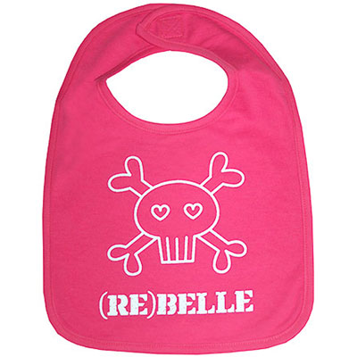 Bulle de bb Bavoir (re)belle rose fushia
