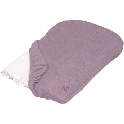 Candide Lot de 2 housses de matelas à langer éponge violine ecru
