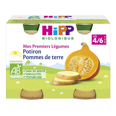 Hipp Potiron pomme de terre 125 g dès 4 mois