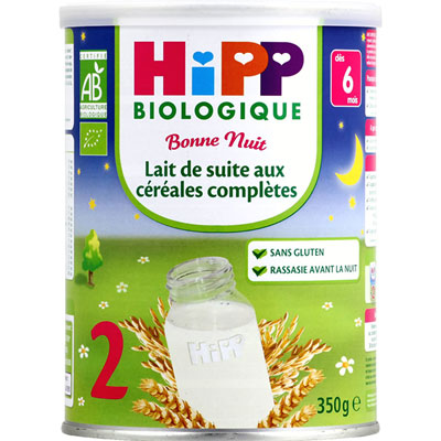 Hipp Bonne nuit lait de suite aux céréales complètes 350 g dès 6 mois