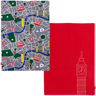 Maclaren Couverture bébé reversible buggy blanket scarlet/london