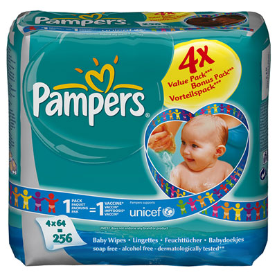Pampers Lingettes baby fresh 4 x 64