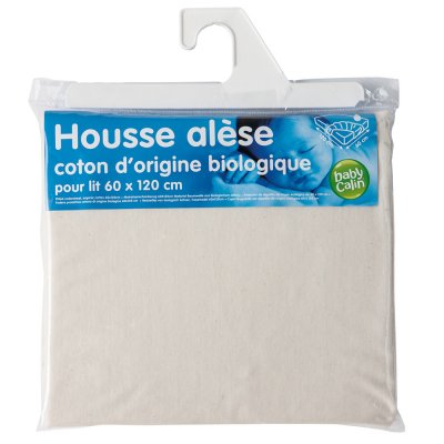 Babycalin Alèse organic jersey pu coton d'origine bio 60x120 cm écru