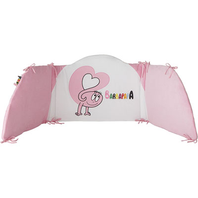 Babycalin Tour de lit barbapapa rose et blanc