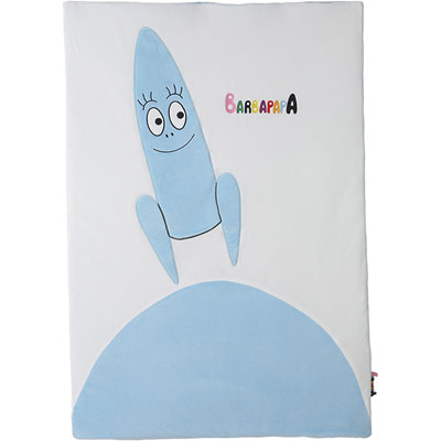 Babycalin Edredon bébé couvre lit barbapapa bleu et blanc