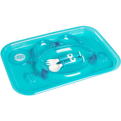 Dbb remond Plateau repas + couverts turquoise