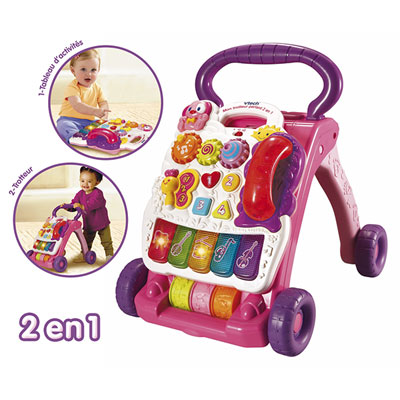 Vtech Super trotteur bébé parlant 2 en 1 rose 