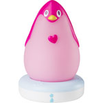 Veilleuse bébé lumilove pingouin musical rose pas cher