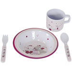 Set repas bébé 4 pièces victoria et lucie pas cher