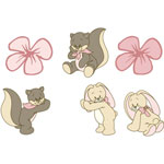 NOUKIES Personnages en bois 6 pieces oscarine & leontine