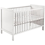 Lit bébé virginia 60 x120 cm blanc pas cher