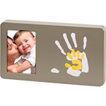 Cadre photo modern avec empreinte peinture taupe pas cher