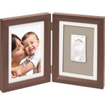 Cadre photo avec empreinte brown et taupe / beige pas cher