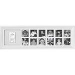 Cadre photo 1 st year avec empreinte blanc / blanc-noir pas cher