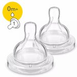 2 tétines en silicone nouveau-ne 1 trou pas cher