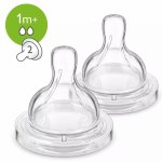2 tétines en silicone debit lent 2 trous pas cher