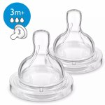 2 tétines en silicone debit moyen 3 trous pas cher
