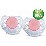 2 sucettes transparentes silicone 6/18 mois pas cher