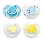 Lot de 2 sucettes silicone nuit 0 - 6 mois pas cher