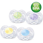 2 sucettes silicone aérées tendance 0-6 mois pas cher