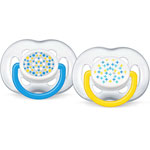 2 sucettes silicone aérées tendance 6-18 mois pas cher