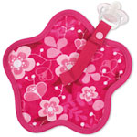 Doudou attache sucette akimi flower fushia pas cher