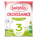 Bio lait de suite croissance à partir de 10 mois 900 g pas cher