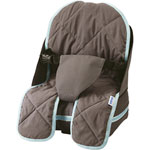Rehausseur de voyage bébé taupe-turquoise pas cher