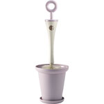 Goupillon avec socle poudre rose pas cher