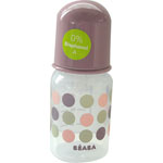 Biberon sans bpa pois poudre rose 120 ml pas cher