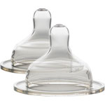 Lot 2 tetines silicone biboz debit variable 1er age pas cher