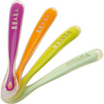 Lot de 4 cuillères sans bpa 1er repas coloris assortis pas cher