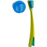 Brosse à dent 1er âge + support bleu pas cher