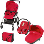 Poussette trio pack streety plus intense red pas cher