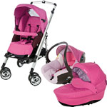 Poussette trio loola up full creatis dahlia pink pas cher