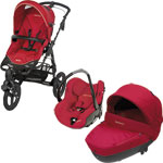 Poussette trio high trek creatis intense red 2013 pas cher