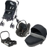 Poussette trio loola total black 2013+base offerte pas cher