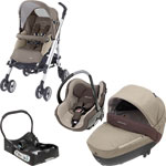 Poussette trio loola walnut brown 2013 + base offerte pas cher