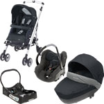Poussette trio loola up total black 2013 + base offerte pas cher