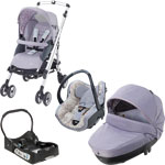 Poussette trio loola up pop violet 2013 + base offerte pas cher