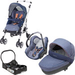 Poussette trio loola up divine denim 2013+base offerte pas cher