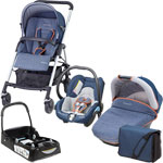 Poussette trio pack streety plus divine denim+base offerte pas cher