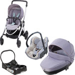 Poussette trio elea pop violet 2013 + base offerte pas cher