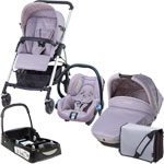 Poussette trio pack streety plus pop violet+base offerte pas cher